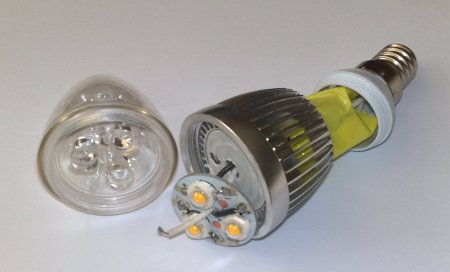 Разобранная LED лампа 9 Вт E14