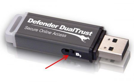 USB флешка с переключателем защиты от записи