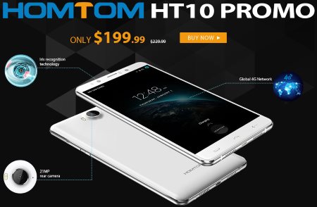 Флеш-сейл на телефон HOMTOM HT10 4G Phablet и другие модели этого бренда